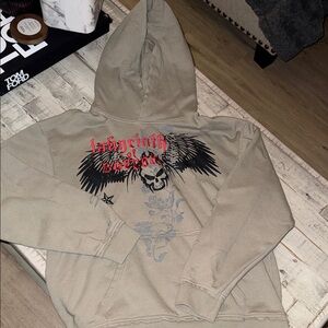 Empyre Tan Hoodie with Graphic Design
